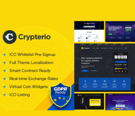 Crypterio v2.4.9 – ICO Landing Page and Cryptocurrency WordPress Theme