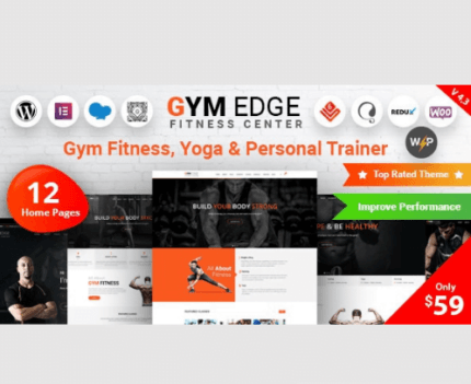 Gym Edge v4.2.3 – Gym Fitness WordPress Theme