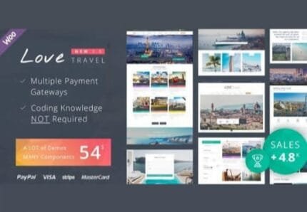 Love Travel v5.6 – Creative Travel Agency WordPress
