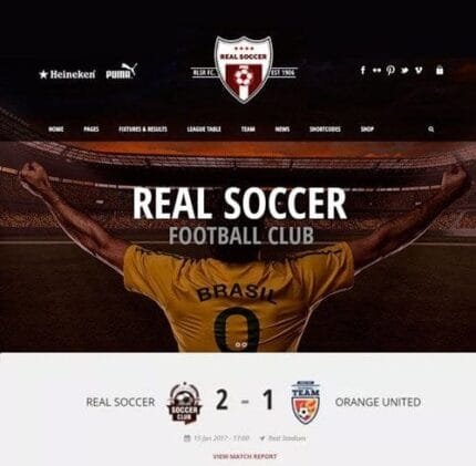 Real Soccer v2.4.2 – Sports Clubs Responsive WP Theme 2.4.2