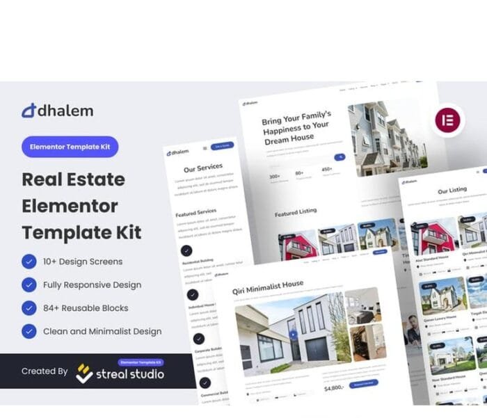 Dhalem Real Estate Elementor