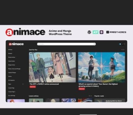 ANIMACE v1.0.0 – Anime and Manga WordPress Theme